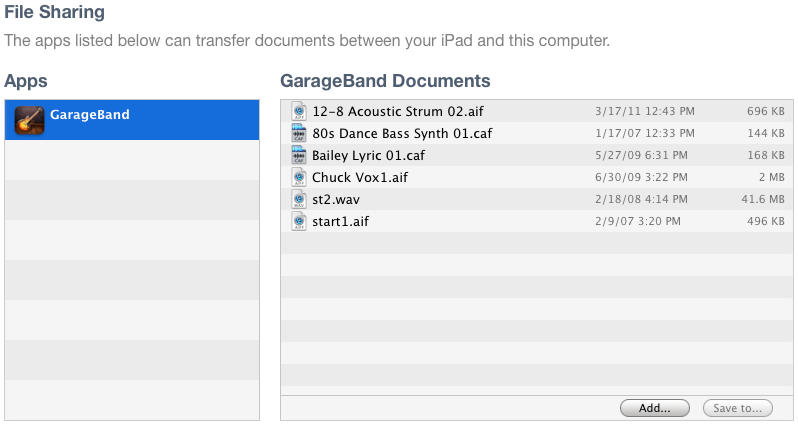 Step One Import Loops Into Garageband iPad